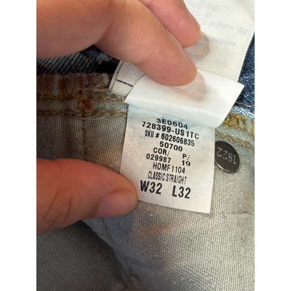 Hollister Mens Classic Straight Jeans W32 L32 Blue Denim Made in Guatemala - Picture 5 of 11